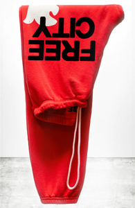 FREE CITY SUPERFLUFF LUX OG sweatpant - redlight