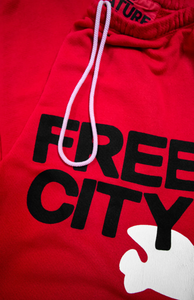 FREE CITY SUPERFLUFF LUX OG sweatpant - redlight