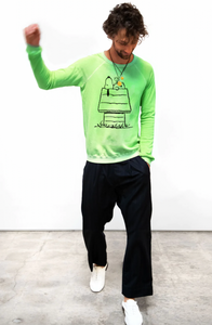FREE CITY BASICGOODNESS SNOOPY HOUSE UNISEX raglan - mintbath