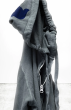 Load image into Gallery viewer, FREE CITY SUPERFLUFF LUX UNISEX zip hoodie - grey art