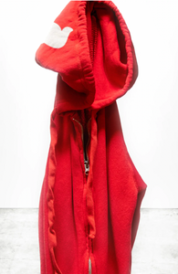 FREE CITY SUPERFLUFF LUX zip hoodie - redlight