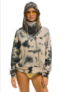 AVIATOR NATION HAND DYED NINJA PULLOVER UNISEX HOODIE - TIE DYE DUSTY hi