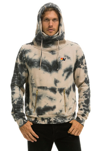 AVIATOR NATION HAND DYED NINJA PULLOVER UNISEX HOODIE - TIE DYE DUSTY hi