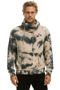 AVIATOR NATION HAND DYED NINJA PULLOVER UNISEX HOODIE - TIE DYE DUSTY hi