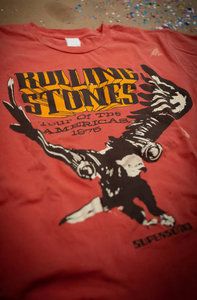 MADEWORN ROLLING STONES TOUR OF THE AMERICA '75 W/SPLATTER