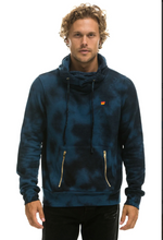 Load image into Gallery viewer, AVIATOR NATION UNISEX HAND DYED NINJA PULLOVER HOODIE - TIE DYE BLUE BLACK