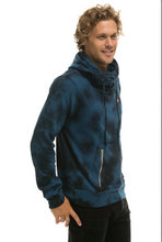 Load image into Gallery viewer, AVIATOR NATION UNISEX HAND DYED NINJA PULLOVER HOODIE - TIE DYE BLUE BLACK