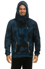 Load image into Gallery viewer, AVIATOR NATION UNISEX HAND DYED NINJA PULLOVER HOODIE - TIE DYE BLUE BLACK