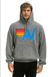 AVIATOR NATION UNISEX LOGO PULLOVER RELAXED HOODIE - HEATHER GREY