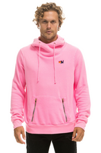 Load image into Gallery viewer, Aviator Nation NINJA PULLOVER UNISEX HOODIE - NEON PINK