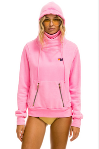 Aviator Nation NINJA PULLOVER UNISEX HOODIE - NEON PINK