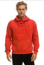 Load image into Gallery viewer, AVIATOR NATION UNISEX NINJA PULLOVER HOODIE - RED