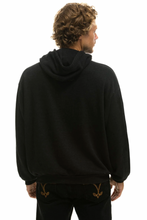 Load image into Gallery viewer, AVIATOR NATION UNISEX LOGO PULLOVER RELAXED HOODIE - BLACK
