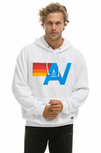 Load image into Gallery viewer, AVIATOR NATION LOGO UNISEX PULLOVER RELAXED HOODIE - WHITE