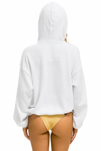 AVIATOR NATION LOGO UNISEX PULLOVER RELAXED HOODIE - WHITE