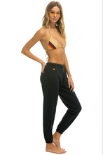 Load image into Gallery viewer, AVIATOR NATION 5 STRIPE WOMEN&#39;S SWEATPANTS - CHARCOAL // BLUE