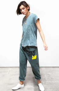 FREE CITY LETS GO OG SUPERVINTAGE sweatpant -SURPLUS/YELLOW