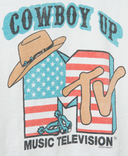 Load image into Gallery viewer, Junkfood Clothing WOMEN&#39;S MTV COWBOY UP FLEA MARKET CROP TEE