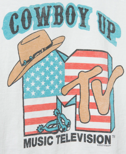 Junkfood Clothing WOMEN'S MTV COWBOY UP FLEA MARKET CROP TEE