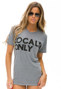 Aviator Nation Locals Only Tee in Heather Grey