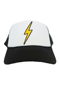 Aviator Nation Bolt Vintage Low Rise Trucker Hat in Black/White/Black