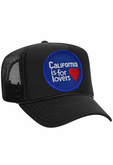 Aviator Nation Cali Is For Lovers Vintage Trucker Hat in Black