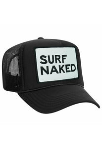 Aviator Nation Surf Naked Vintage Low Rise Trucker Hat in Black