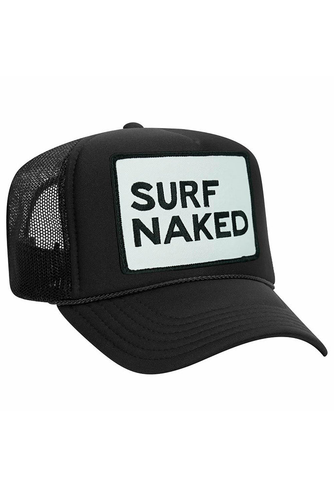 Aviator Nation Surf Naked Vintage Low Rise Trucker Hat in Black