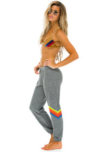 Load image into Gallery viewer, Aviator Nation Chevron 5 Sweatpant in Heather/Neon Rainbow