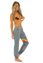 Load image into Gallery viewer, Aviator Nation Chevron 5 Sweatpant in Heather/Neon Rainbow