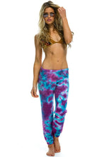 Load image into Gallery viewer, Aviator Nation Hand Dyed Sweatpant in Tie Dye Turquoise