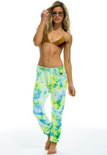 Load image into Gallery viewer, Aviator Nation Hand Dyed Sweatpant in Tie Dye Neon Yellow
