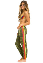 Load image into Gallery viewer, Aviator Nation 4 Stripe Sweatpants in Camo/Neon