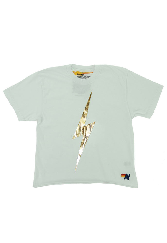 Aviator Nation Bolt Metallic Boyfriend Tee