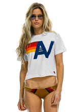 Load image into Gallery viewer, Aviator Nation Logo Boyfriend Tee in White