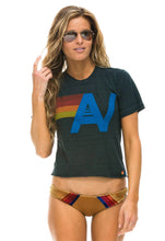 Load image into Gallery viewer, Aviator Nation Logo Boyfriend Tee in Charcoal