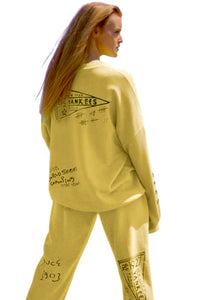Maybe Crazy NY Unisex Crewneck Sweatshirt in Yellow