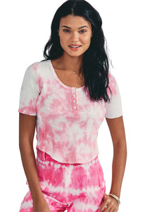 LoveShackFancy Aeris Top in Millennial Pink Hand Dye