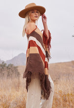 Load image into Gallery viewer, Minnie Rose Cashmere Fringe Ruana
