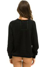 Load image into Gallery viewer, Aviator Nation Smiley Crew Sweatshirt in Black