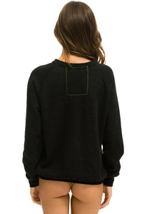 Aviator Nation Smiley Crew Sweatshirt in Black
