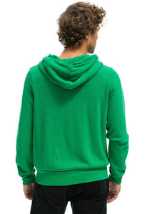 Aviator Nation 5 Stripe Zip Hoodie in Kelly Green