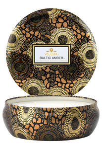 VOLUSPA Baltic Amber 3 Wick Tin Candle