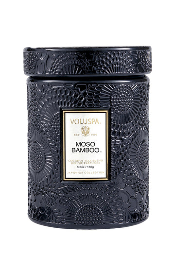 VOLUSPA Moso Bamboo Small Glass Jar Candle