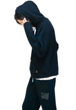 Load image into Gallery viewer, FREE CITY Superfluff Lux Pullover Hoodie in Deepspace/Orange