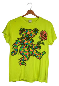 MadeWorn Grateful Dead Dancing Bear Neon Crew Tee