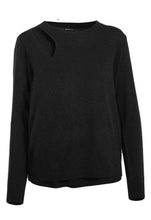 Load image into Gallery viewer, Minnie Rose Cashmere Cut Out Crew Sweater