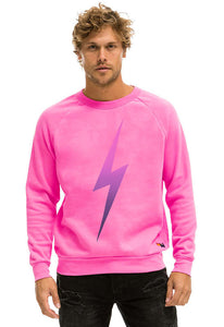 Aviator Nation Bolt Fade Sweatshirt in Neon Pink / Pink Purple