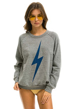 Load image into Gallery viewer, Aviator Nation Bolt Crew Sweatshirt in Heather Grey/Navy