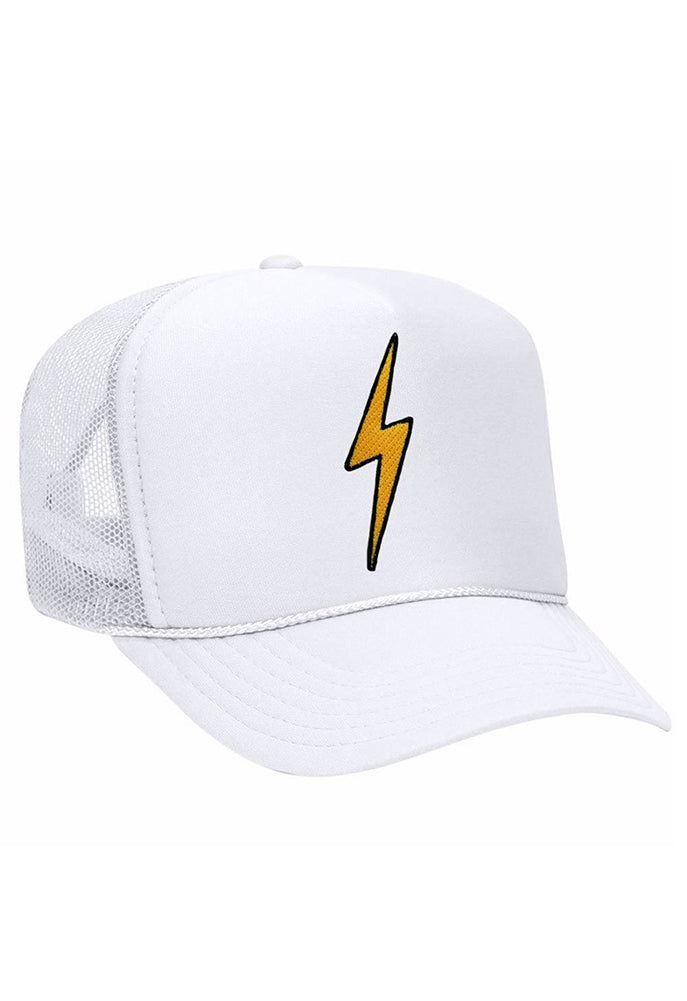 Aviator Nation Bolt Vintage Trucker Hat in White